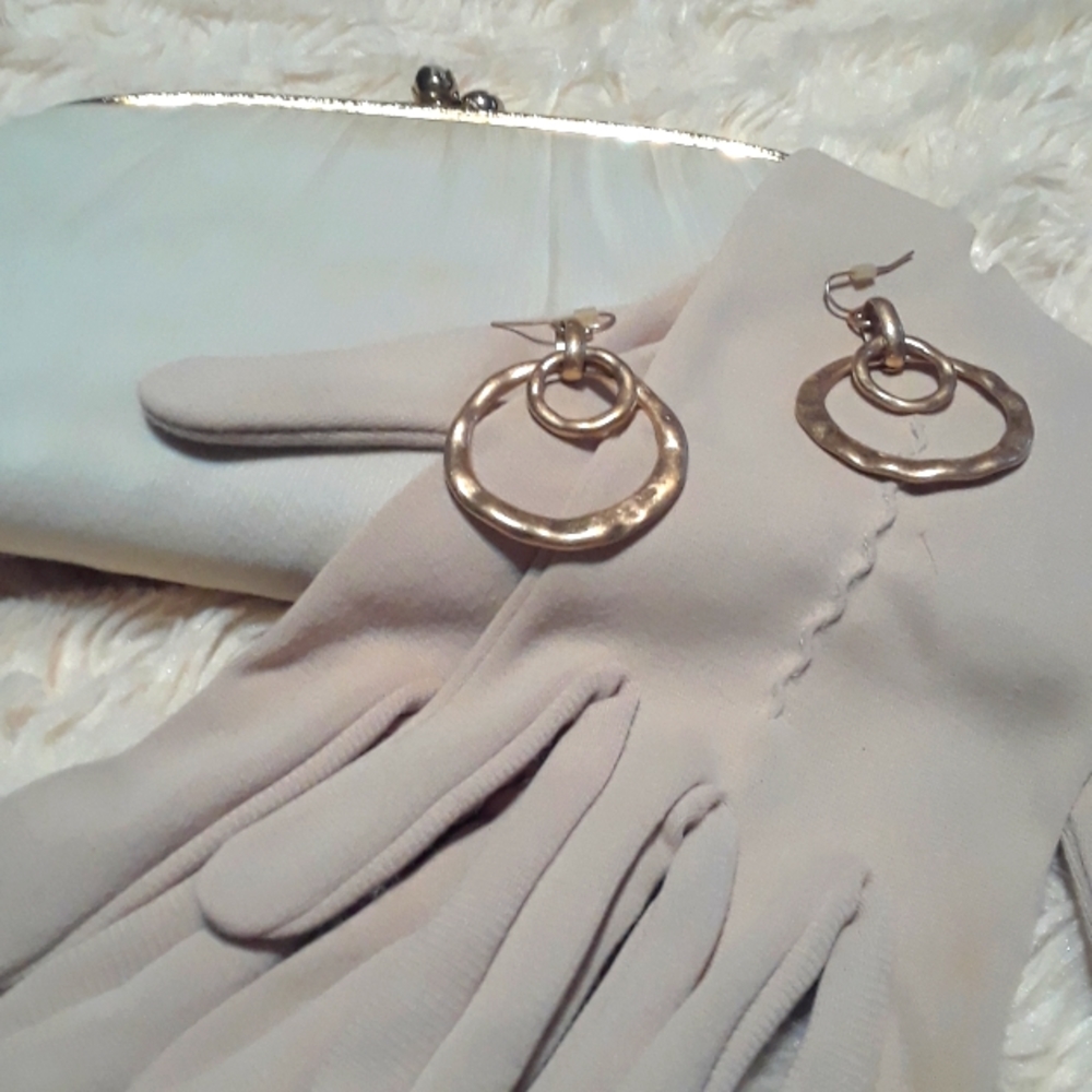 Golden Double Hoop Hanging Earrings